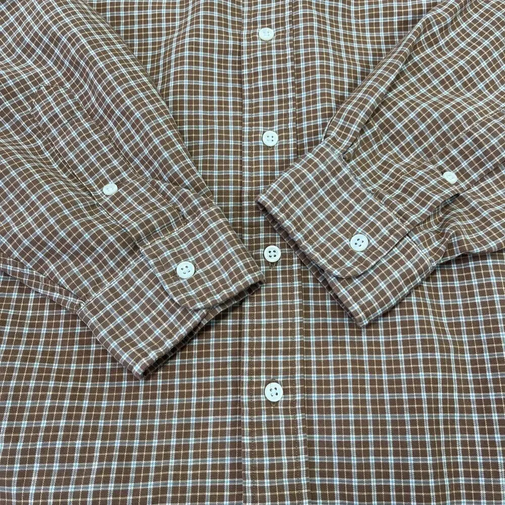 Ralph Lauren Classic Fit Button Down Shirt Men's 2XLT Brown Plaid Check Preppy - Picture 6 of 10